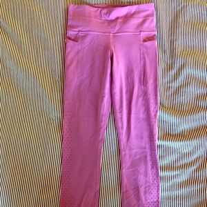 Athleta pink cutout leggings